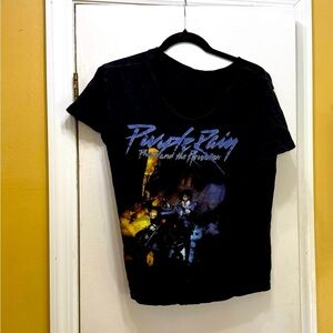 Purple Rain Prince Graphic Black T-Shirt!